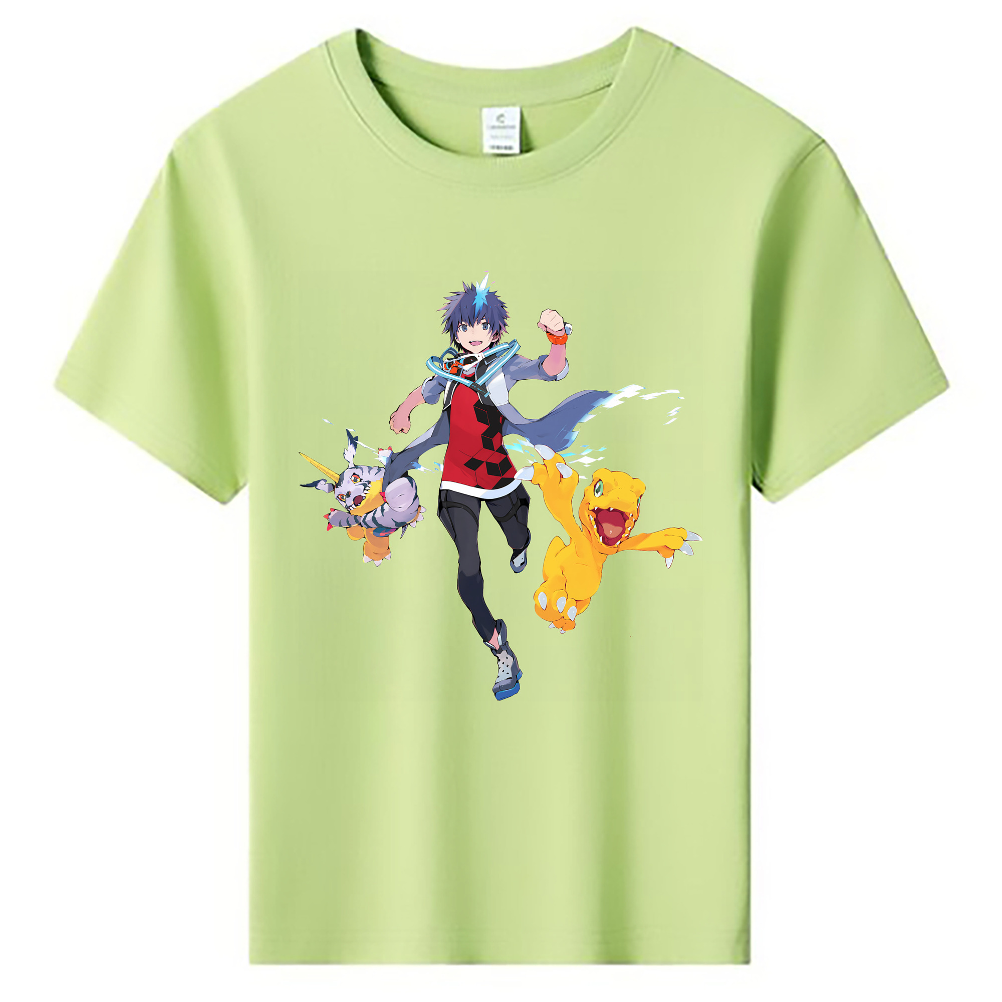 （画像用） Digimon デジタルモンスター/デジモン 綿100％キッズTシャツ（フロントプリント）